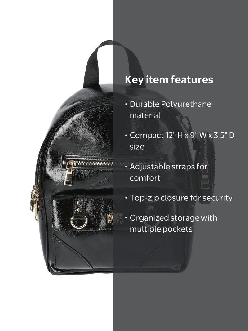 black mini leather dome backpack Kate Spade New York Leila Pebbled Ivys got your back Madden NYC Women's Faux Leather