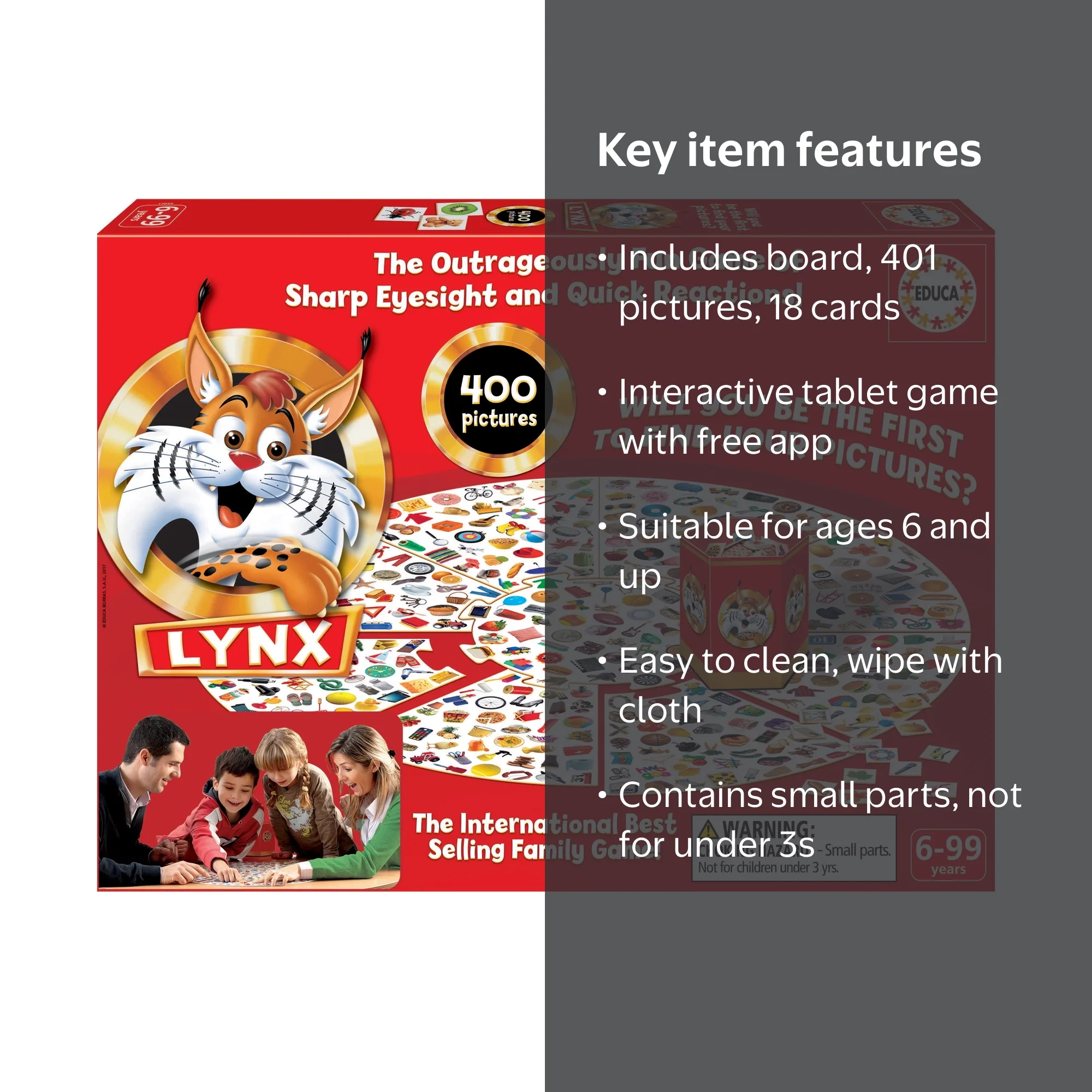 Educa, Lynx Quick Reaction Family Board Game, 400 Piece - Walmart.com