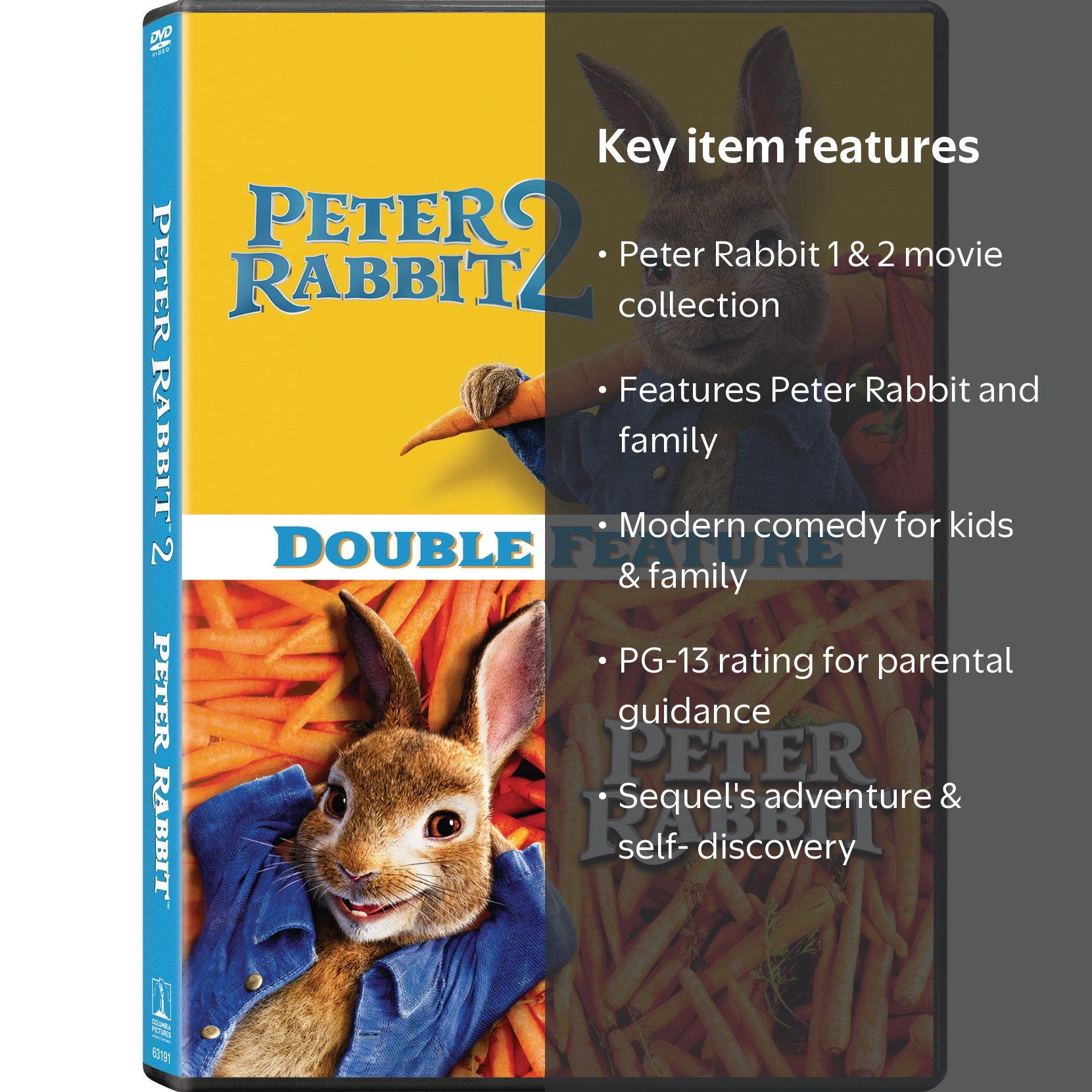 Peter Rabbit 1 & 2 - Kids Family Movie Double Feature (DVD