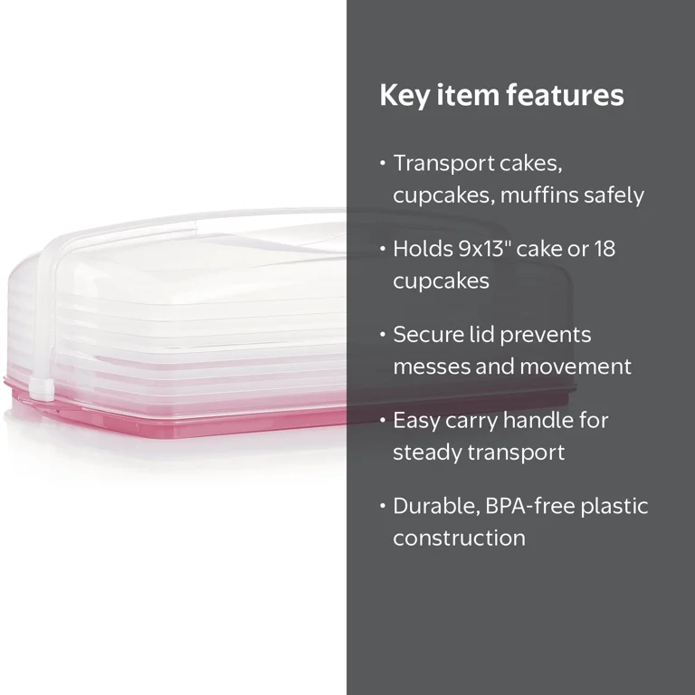 Tupperware, Cake and Cupcake Carrier, Reversible 9