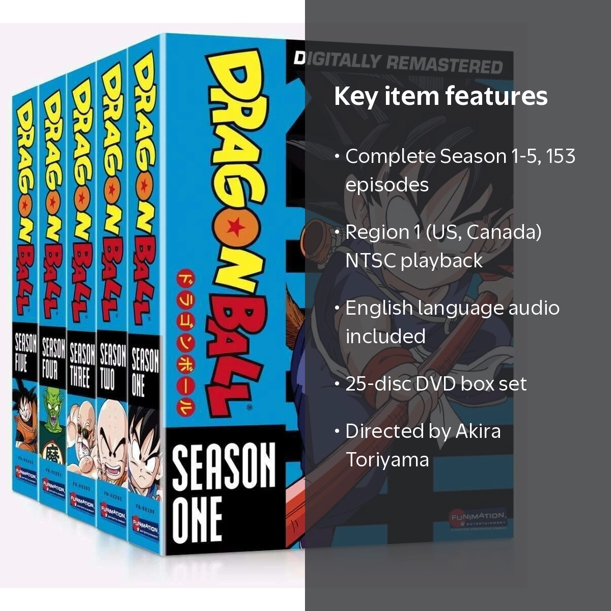 Dragon Ball: Complete Anime Series Seasons 1-5, 25 DVD Box Set
