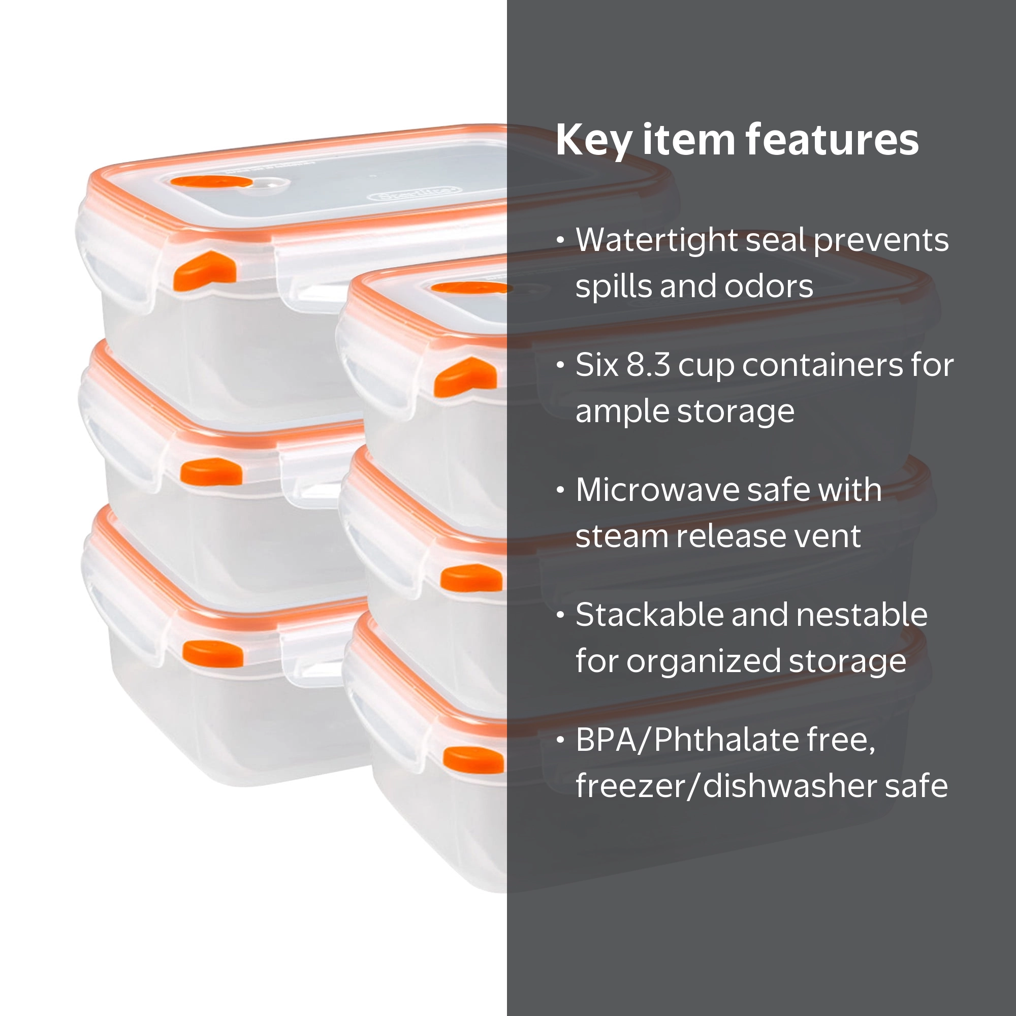 Free Shipping! Sterilite 03221106 8.3 Cup Rectangle Ultra-Seal