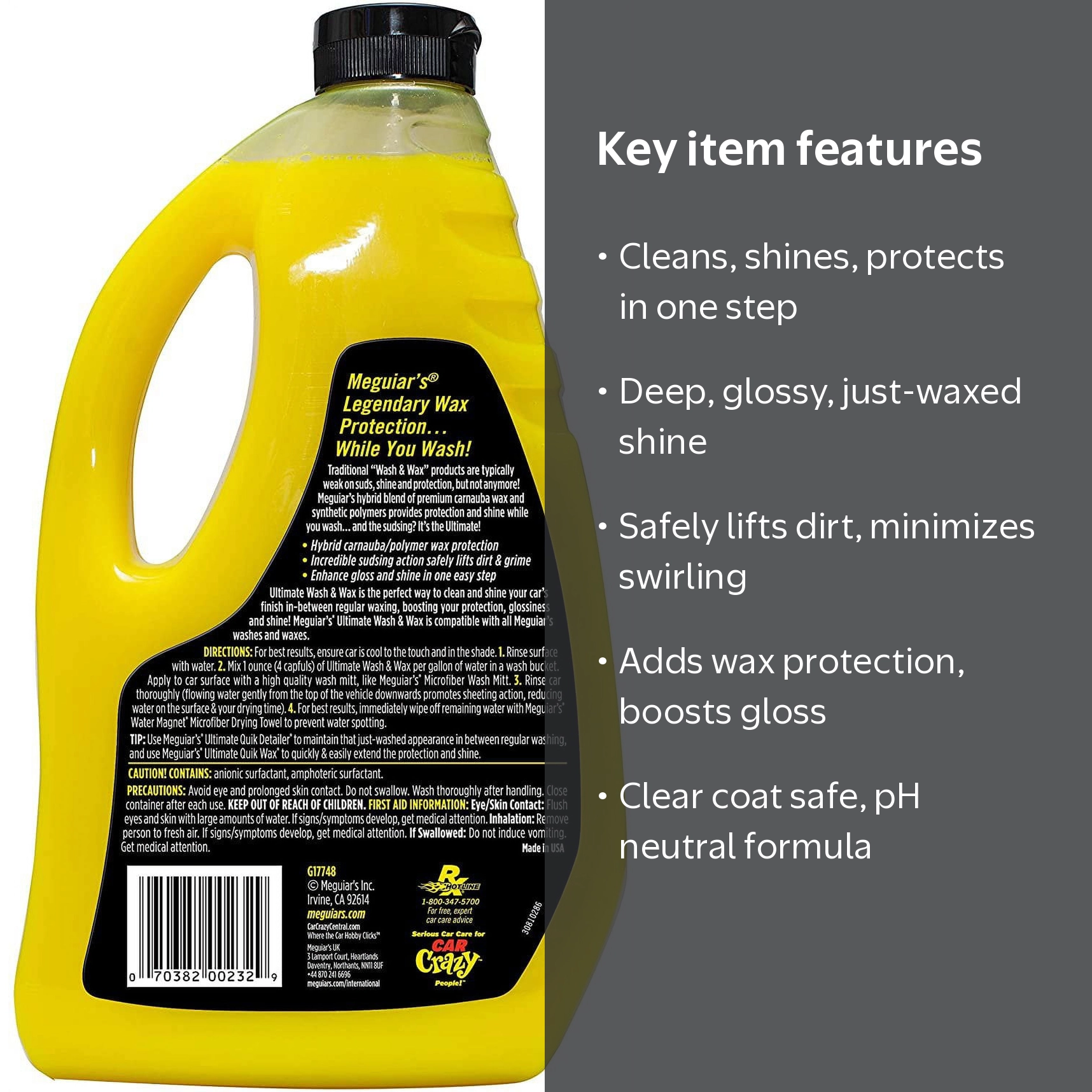 Meguiar's G17748 Ultimate Wash & Wax, 48 oz - Superior Liquid Car