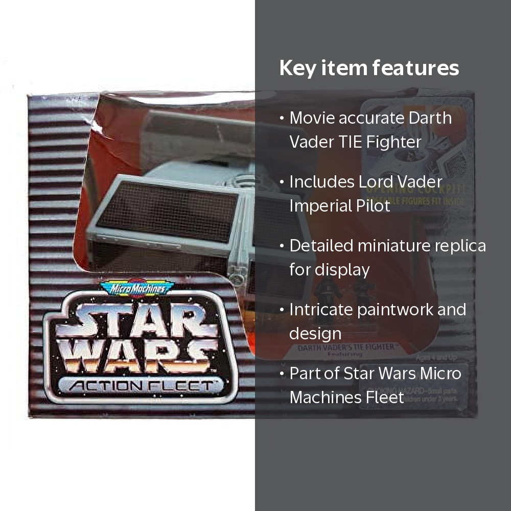 Star Wars Micro Machines Action Fleet Darth Vader's Tie Fighter