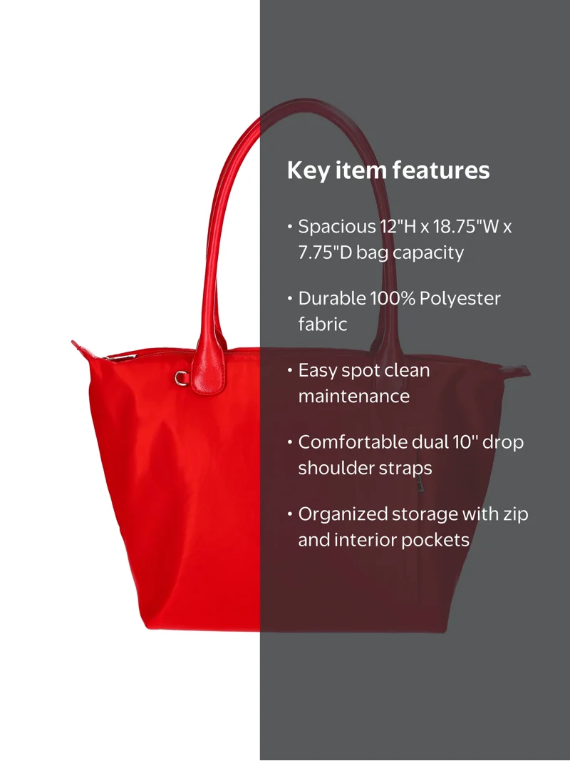 No Boundaries Women's Tote Bag, Classic Red - Walmart.com