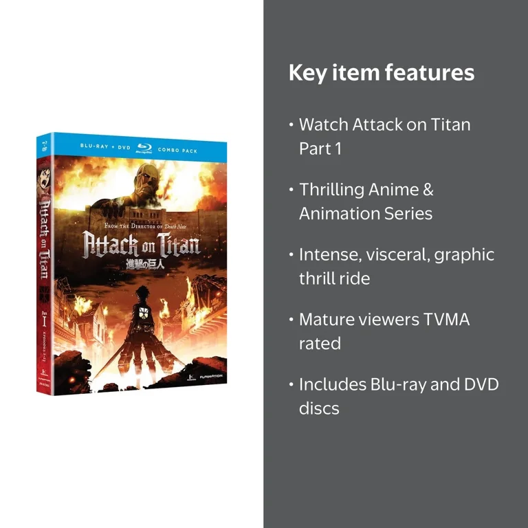 Attack on Titan - Part 1 (Blu-ray + DVD) - Walmart.com