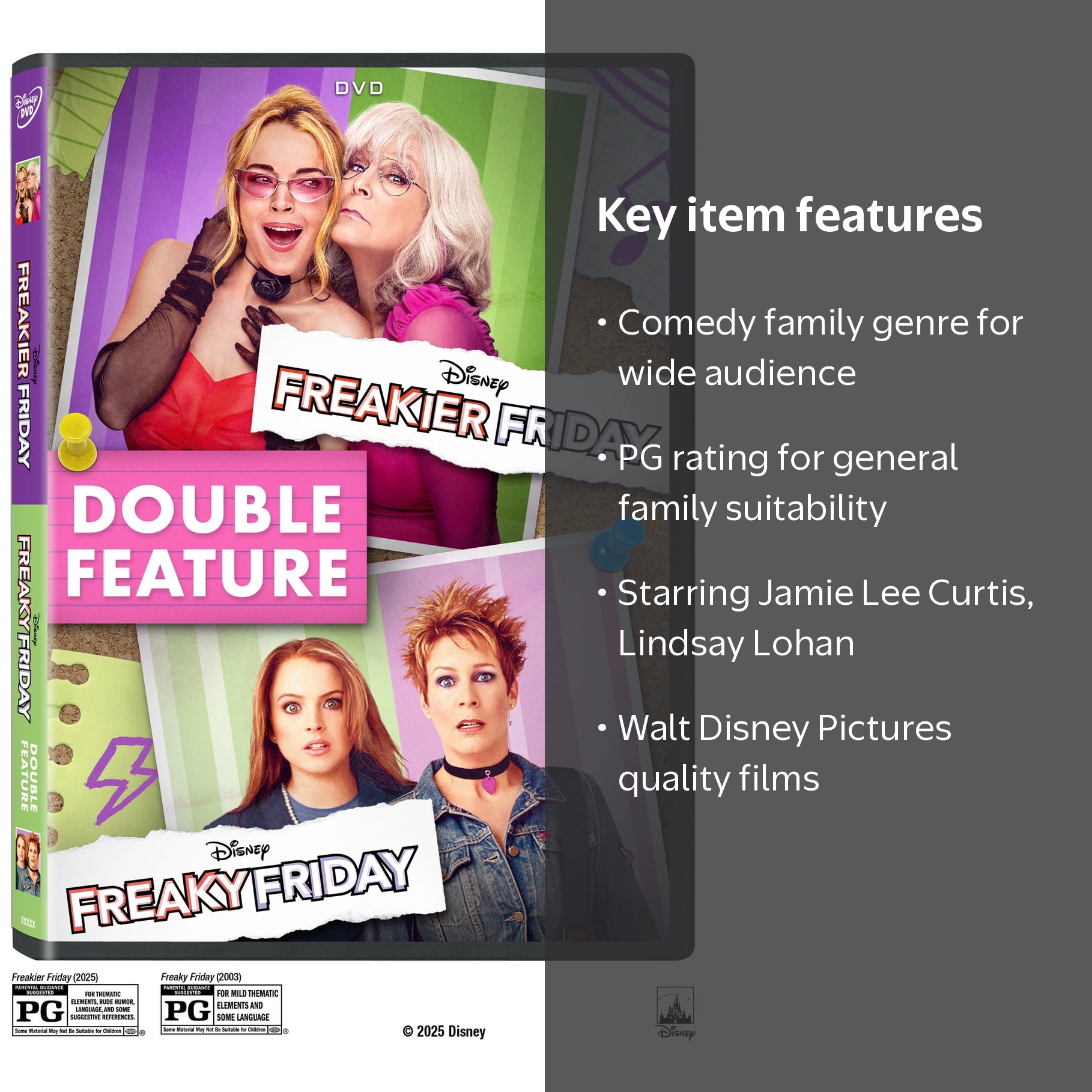Walt Disney Freaky Friday 2003 / Freakier Friday 2025 DVD (2 Disc