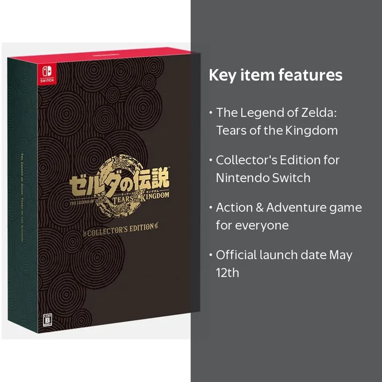 Nintendo Switch Game: The Legend of Zelda: Tears of the Kingdom