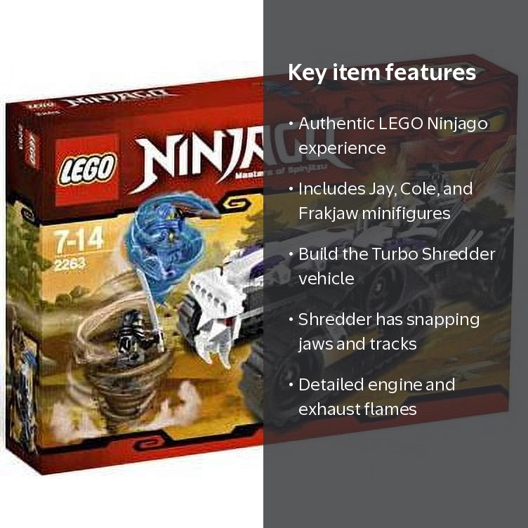 LEGO, Ninjago Turbo Shredder, 2263, 298 Pieces, includes