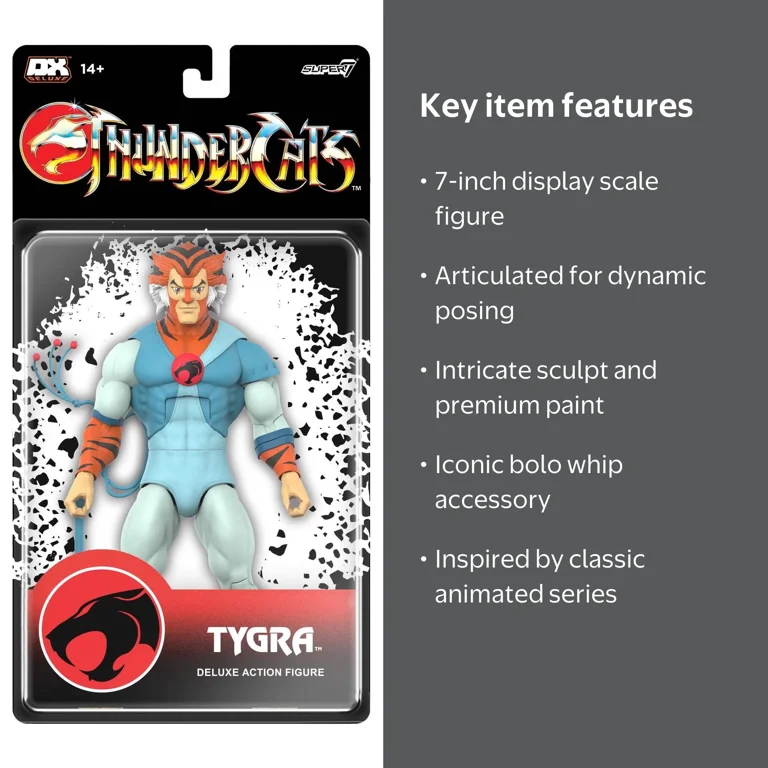 Super7 ThunderCats DELUXE Wave 02 - Tygra, 7 inch articulated