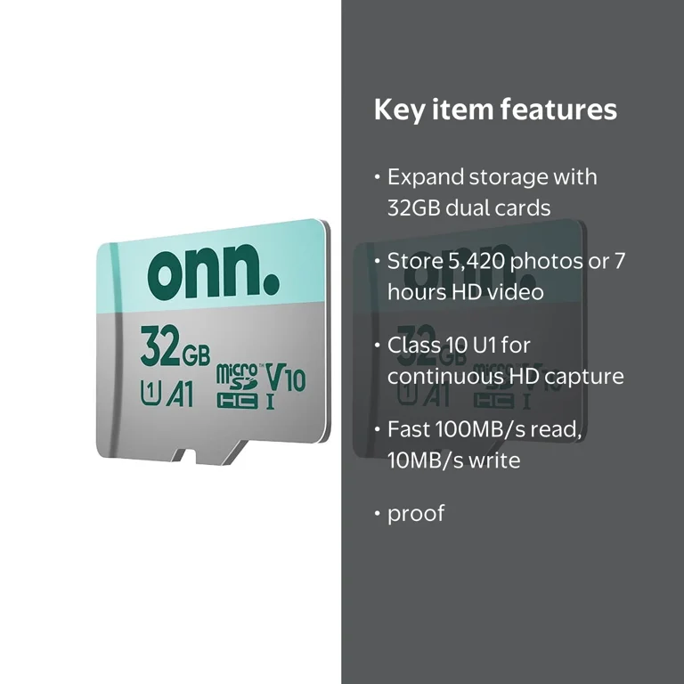10個セット★RAU15★USB3.0★両用メモリ★2in1★OTG★３２GB Onn+ 32GB Class 10 U1 MicroSDHC Memory Card 2-Pack with Adapter
