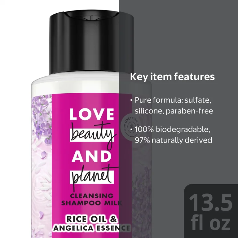 Love Beauty and Planet Moisture and Bounce Cleansing Shampoo Milk