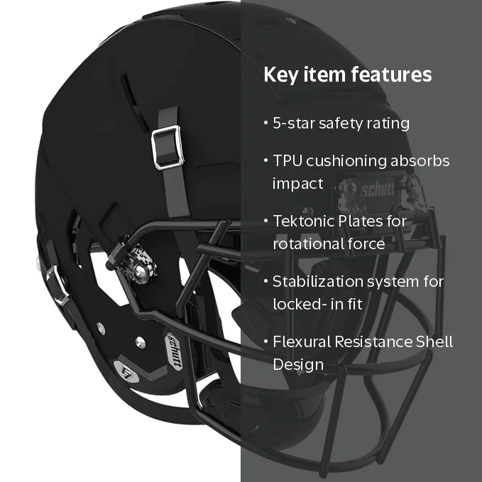 Schutt F7 VTD Full Size Foam Adult Football Helmet - Collegiate