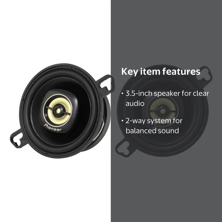 Pioneer TS-A879 2-Way, 450W, 3.5” Speaker w/ 25mm Tweeter, Pair