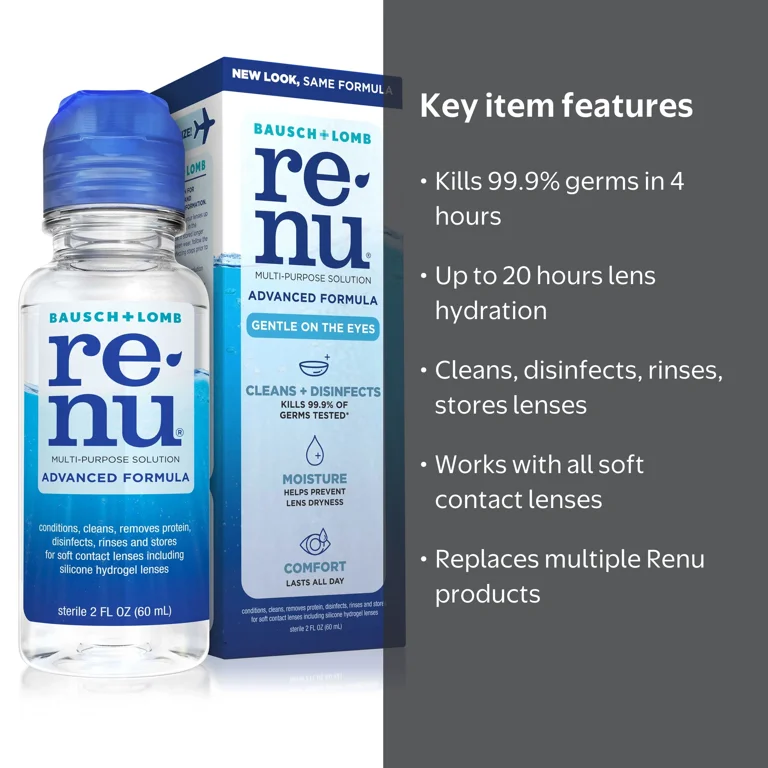Renu Contact Lens Solution, Advanced Formula Triple Disinfectant