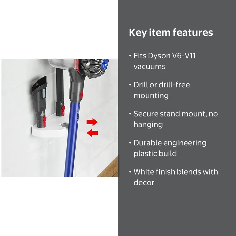 Liboer Vacuum Cleaner Wall Mount Stand, Compatible with Dyson V6