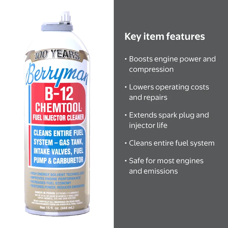 b12 injection cleaner Berryman B-12 Chemtool 15 Ounce Fuel Treatment varnish and other fuel residues from the entire fuel system Berryman 1112 B-12 Chemtool Injector