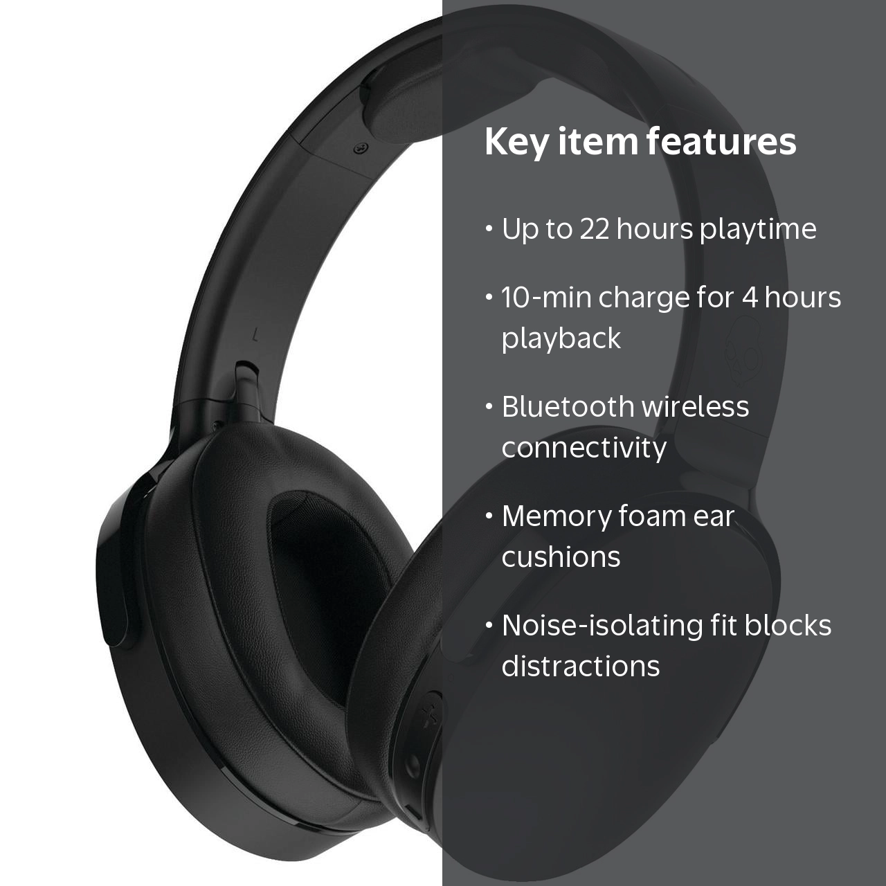 Skullcandy Hesh 3 over-ear Bluetooth Wireless Headphones in Black