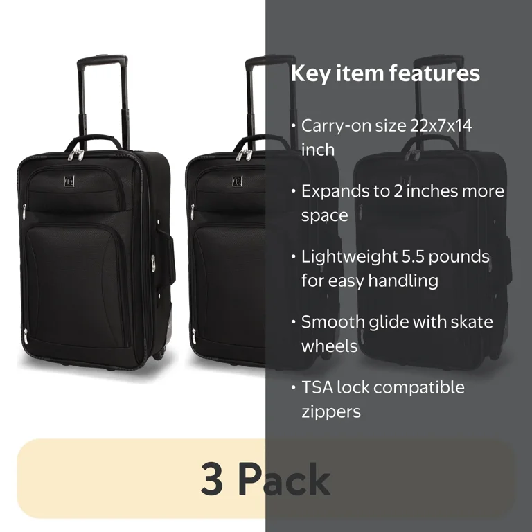 Protege Regency 21 Softside Carry-On Luggage - Expandable