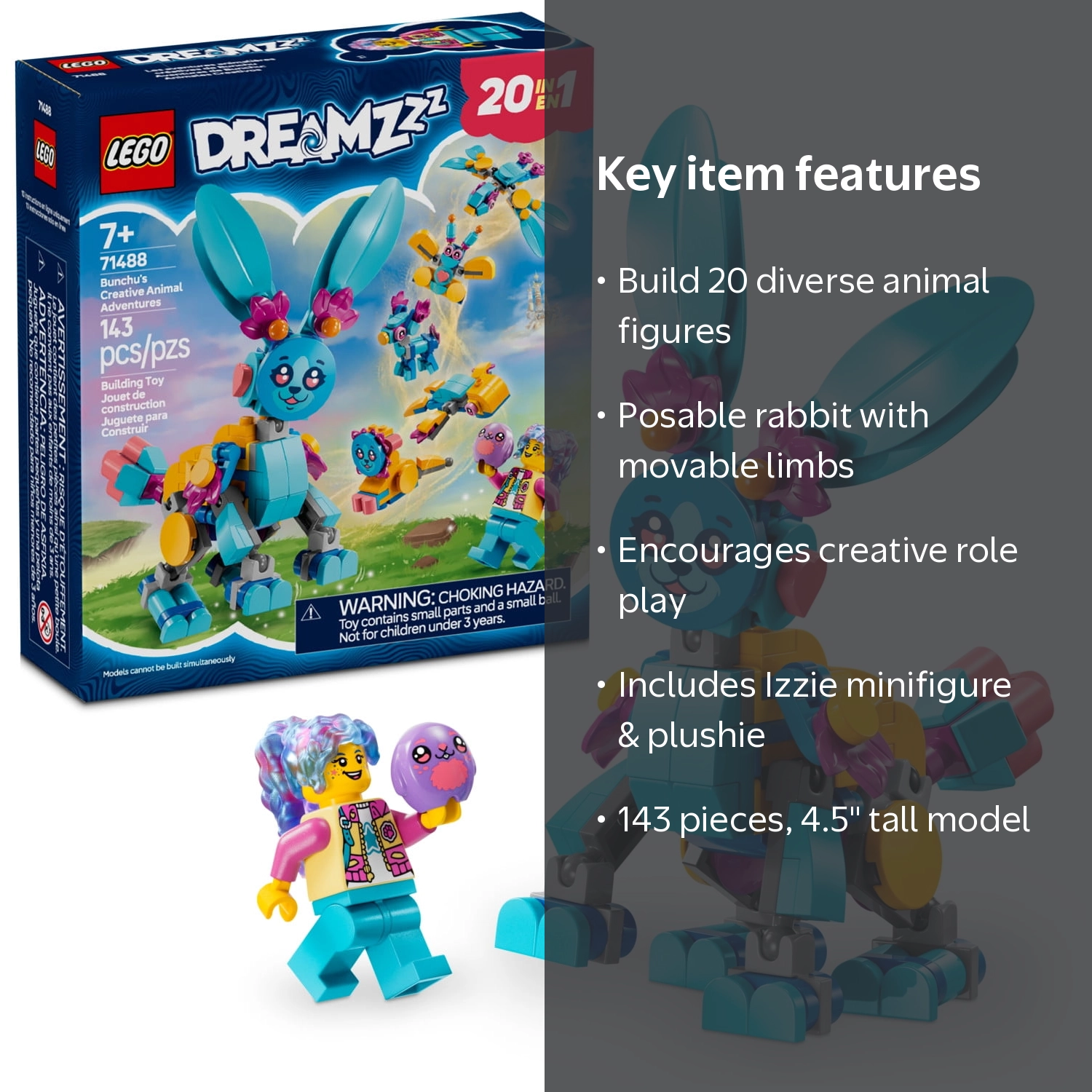 LEGO, DREAMZzz Bunchu's Creative Animal Adventures, 71488, 143