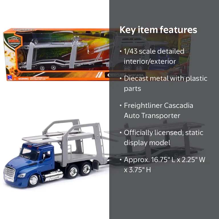 Freightliner Cascadia Auto Transporter Blue Metallic 