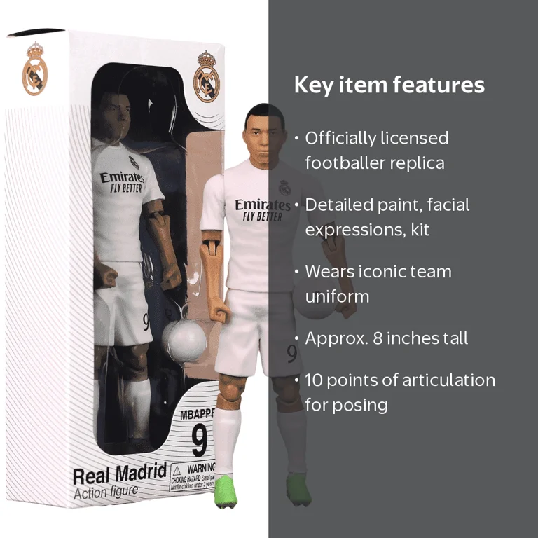 Sockers, Collectible Soccer Action Figure, Mbappe, 8 inches
