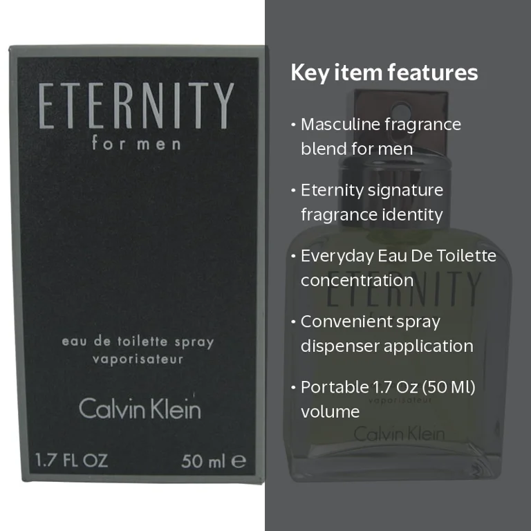 Calvin Klein Eternity Men's Perfume, Refreshing Fragrance, Eau De