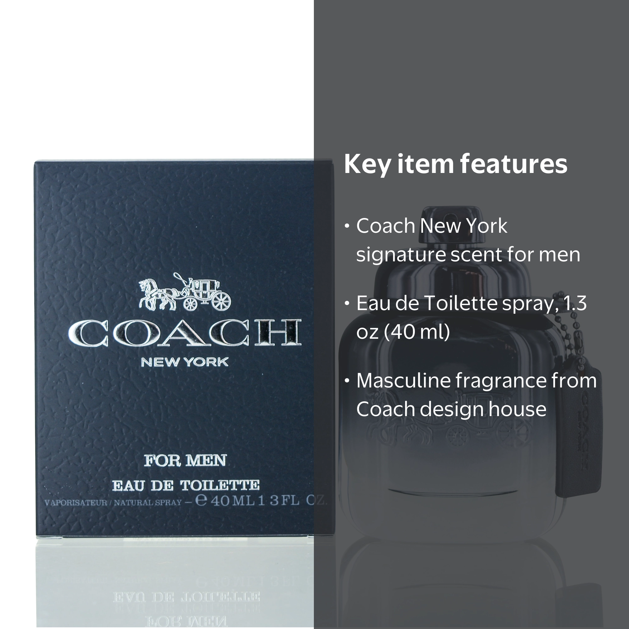 Coach New York Fragrance - Eau De Toilette Spray for Men, 1.3 oz