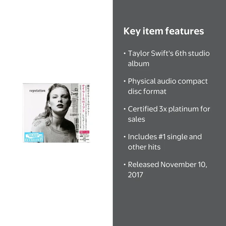 Taylor Swift - Reputation [COMPACT DISCS] - Walmart.com