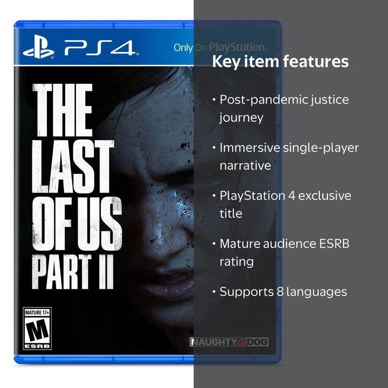 Sony, The Last of Us Part ll, PlayStation 4 - Mature ESRB Rated
