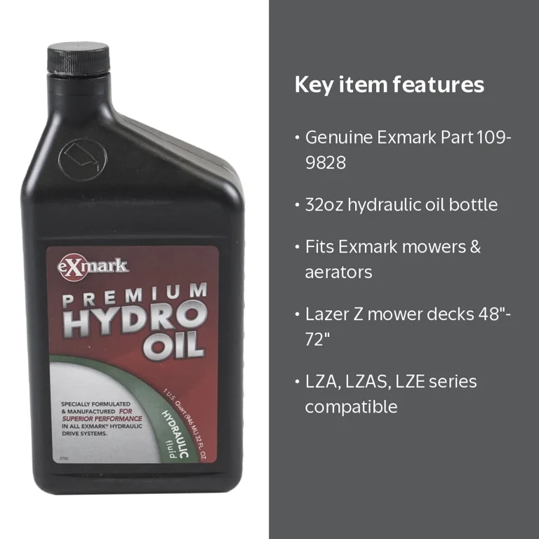 Exmark, Hydraulic Oil, 109-9828, 32oz Bottle for 48-72 inch decks