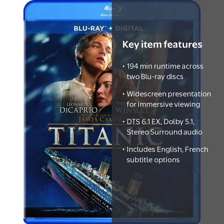 Paramount Home Video, Blu-ray, Titanic, includes 2 discs, PG-13