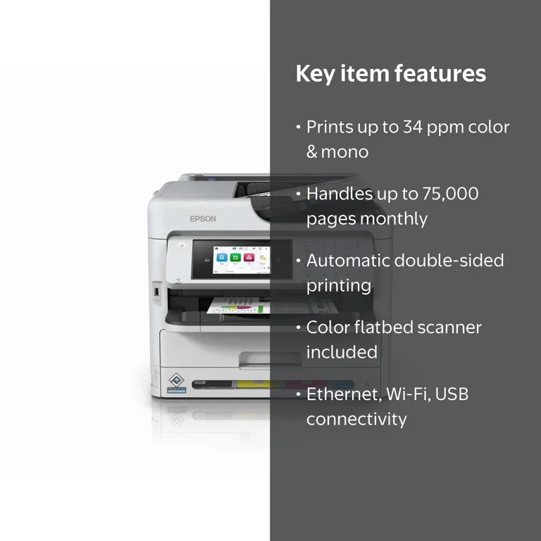 Epson, Monochrome Inkjet All-in-One Printer, Wireless, High-Volume