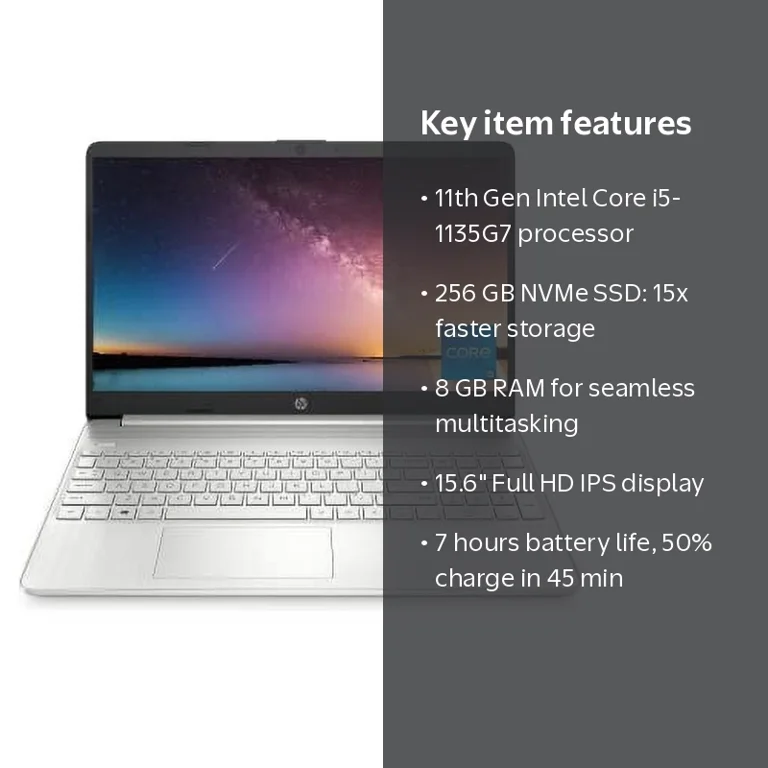 HP 15.6-inch Laptop, 11th Generation Intel Core i5-1135G7, Intel
