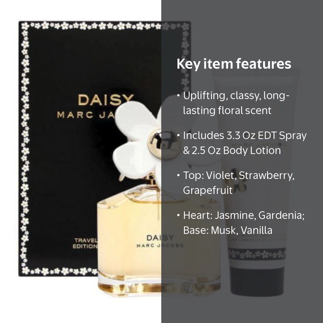 125 Value) Marc Jacobs Daisy Perfume Gift Set for Women, 2 Pieces