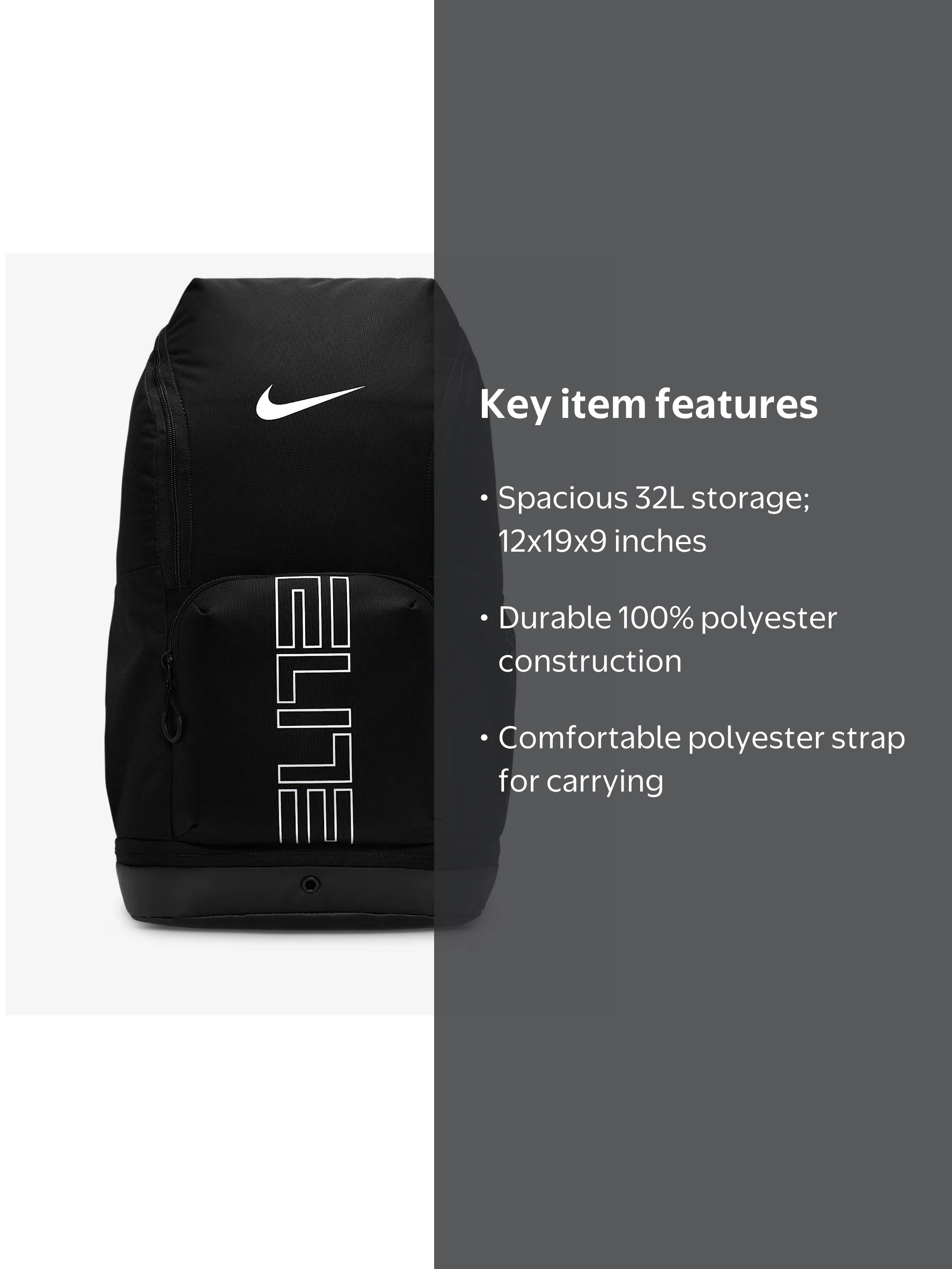 Nike, Unisex Backpack, 32L, Black/Black/Metallic Silver - Walmart.com