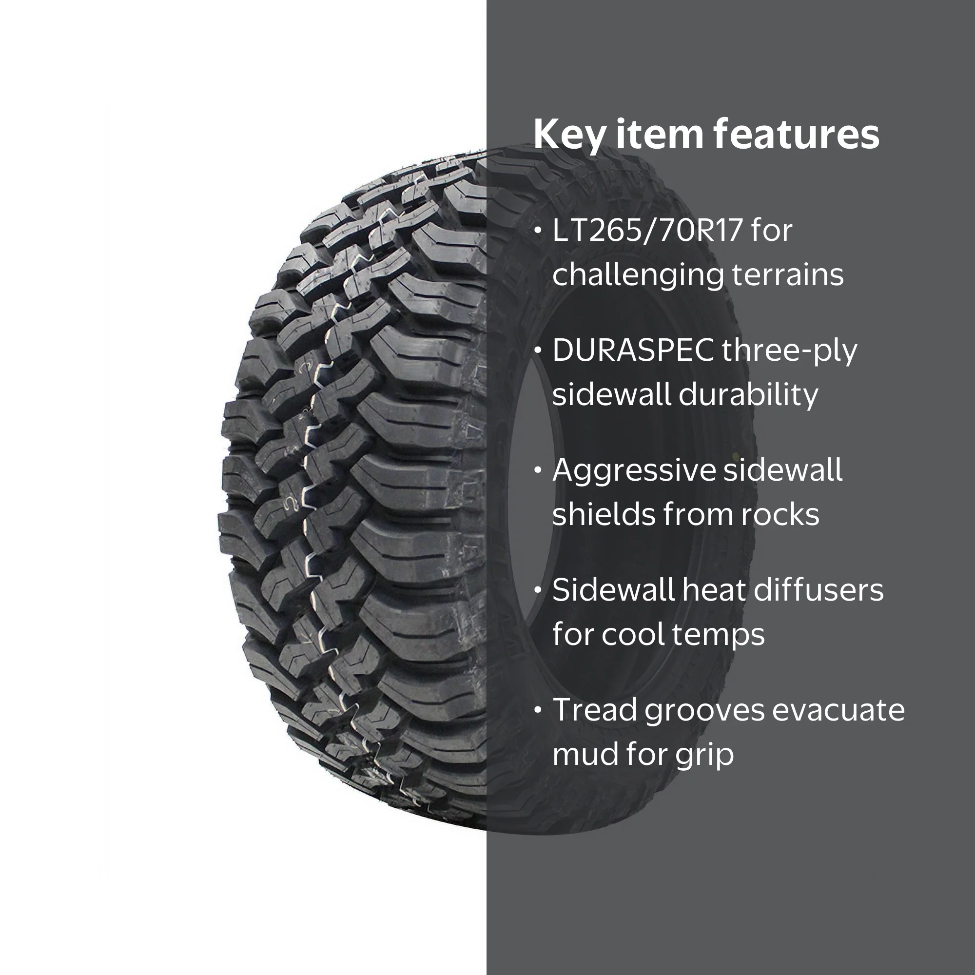 Falken Wildpeak MT01 LT265/70R17 Tire - Walmart.com