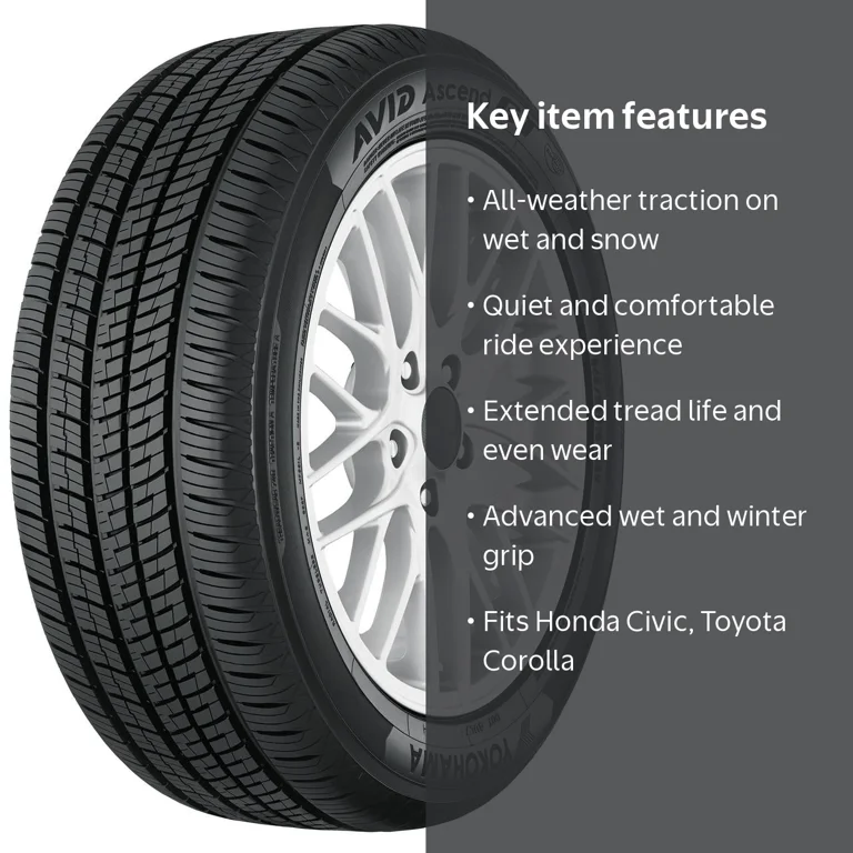 Yokohama Avid Ascend GT All Season 205/55R16 91H Passenger Tire