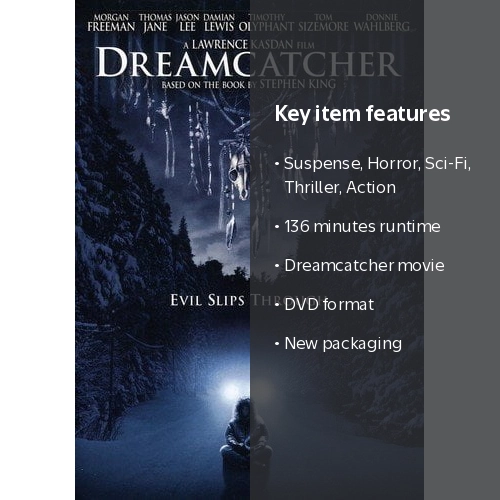 Dreamcatcher DVD New Packaging, Suspense, Horror, Science Fiction