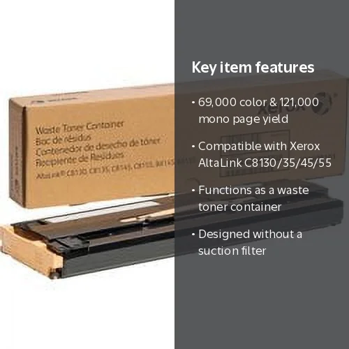 Xerox AltaLink C8130, 35, 45, 55, B8145, 55 Waste Toner Container