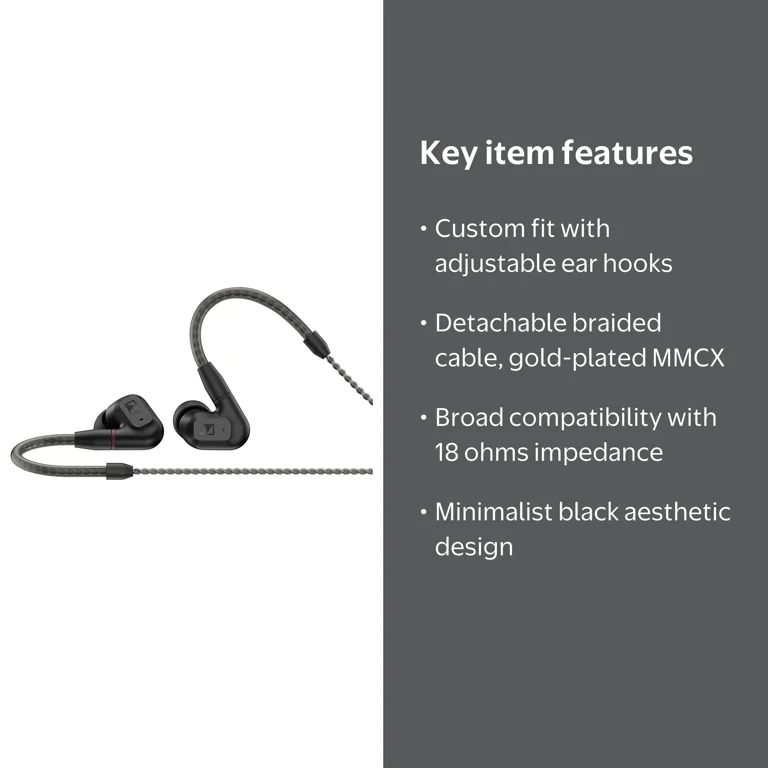 Sennheiser, In-Ear Audiophile Headphones, IE 200, Black - Walmart.com