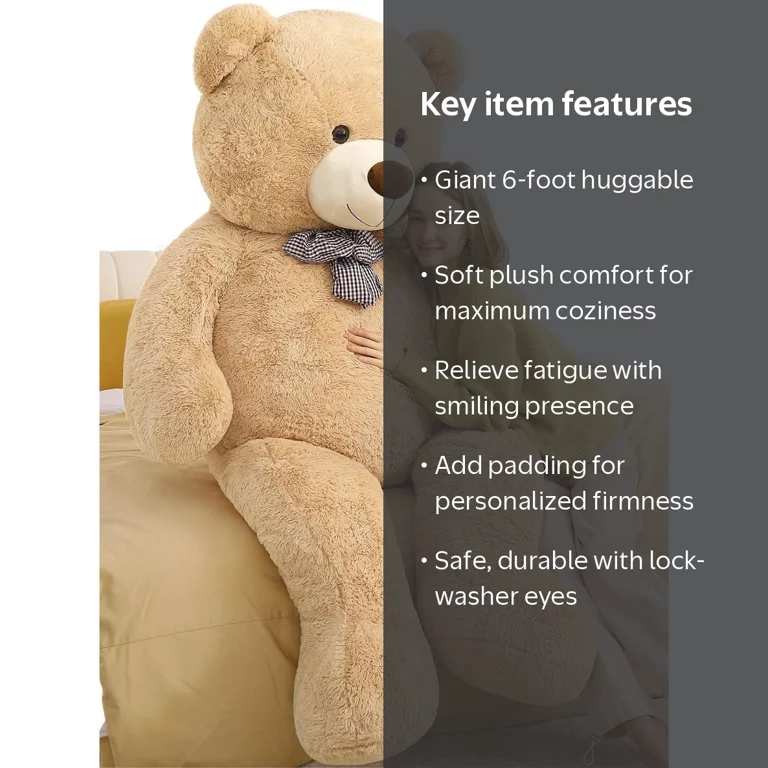 MaoGoLan Giant Teddy Bear 6ft Large Stuffed Animals Plush Toy