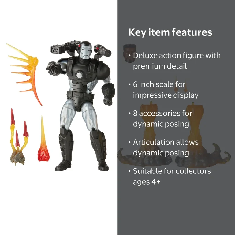 Marvel Hasbro Legends Series Deluxe Marvel's War Machine Action