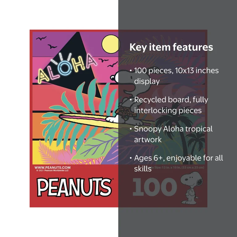 Cra-Z-Art Peanuts 100-Piece Aloha Jigsaw Puzzle - Walmart.com