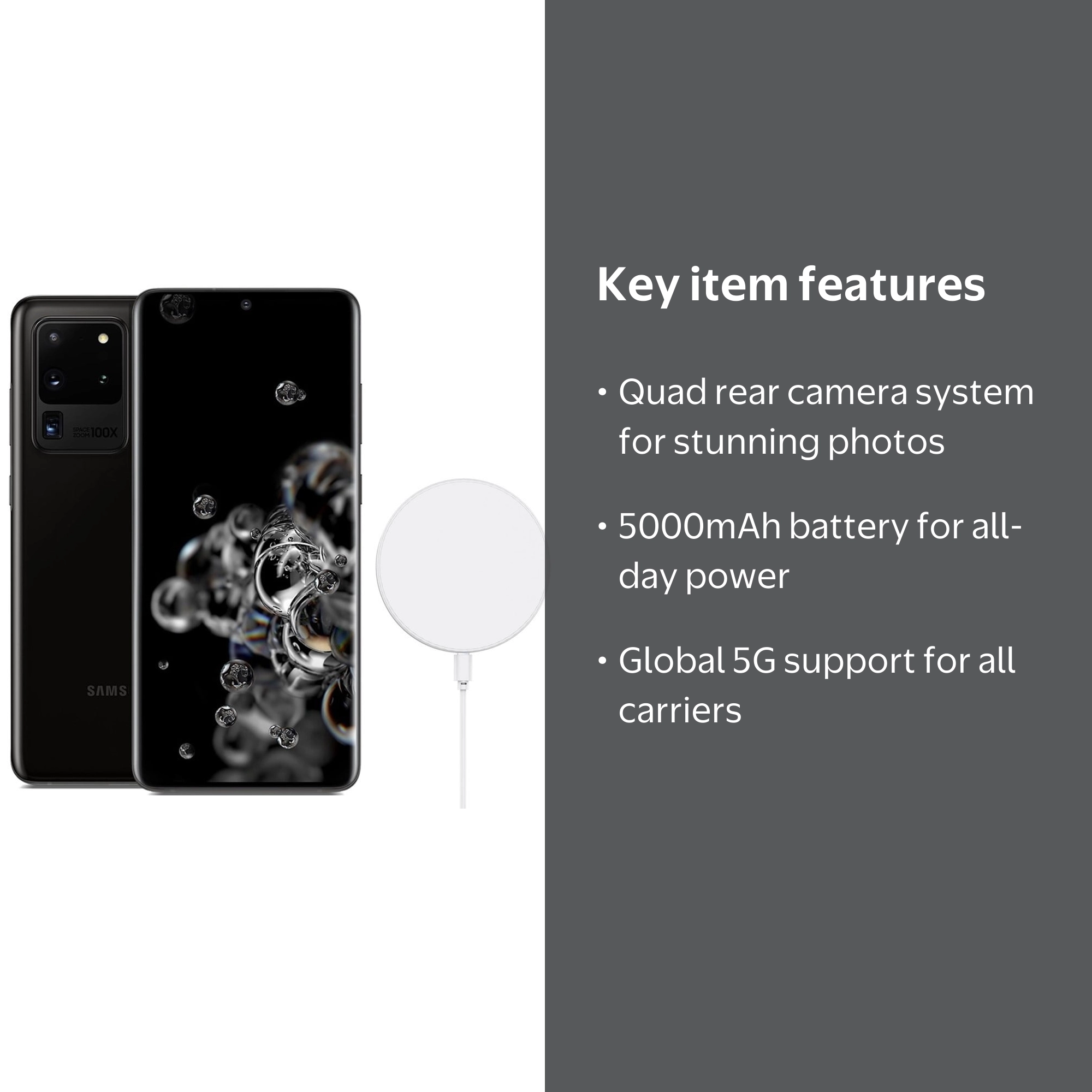 SAMSUNG Galaxy S20 Ultra 5G, 128GB, 6.9