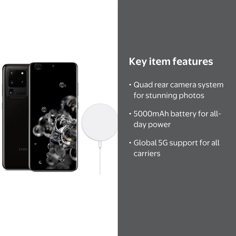 SAMSUNG Galaxy S20 Ultra 5G, 128GB, 6.9