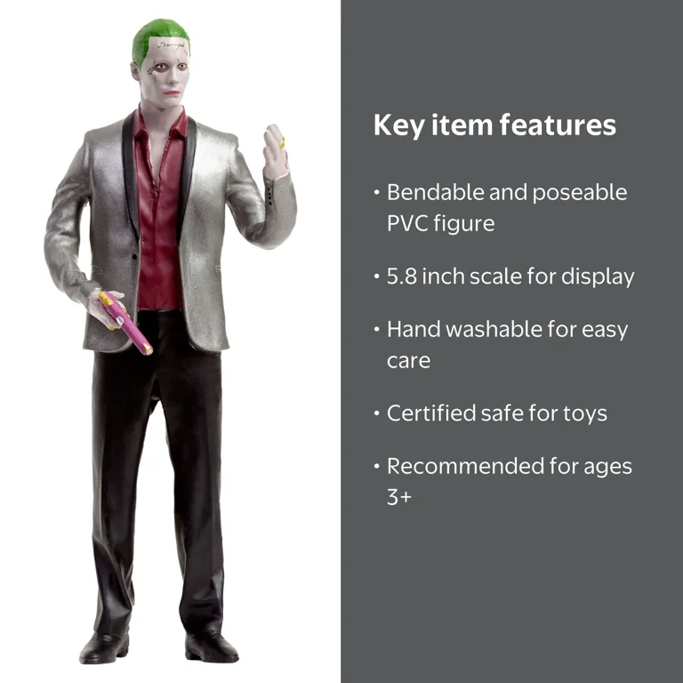 DC Comics Suicide Squad The Joker Bendable Figure Jared Leto 5.8