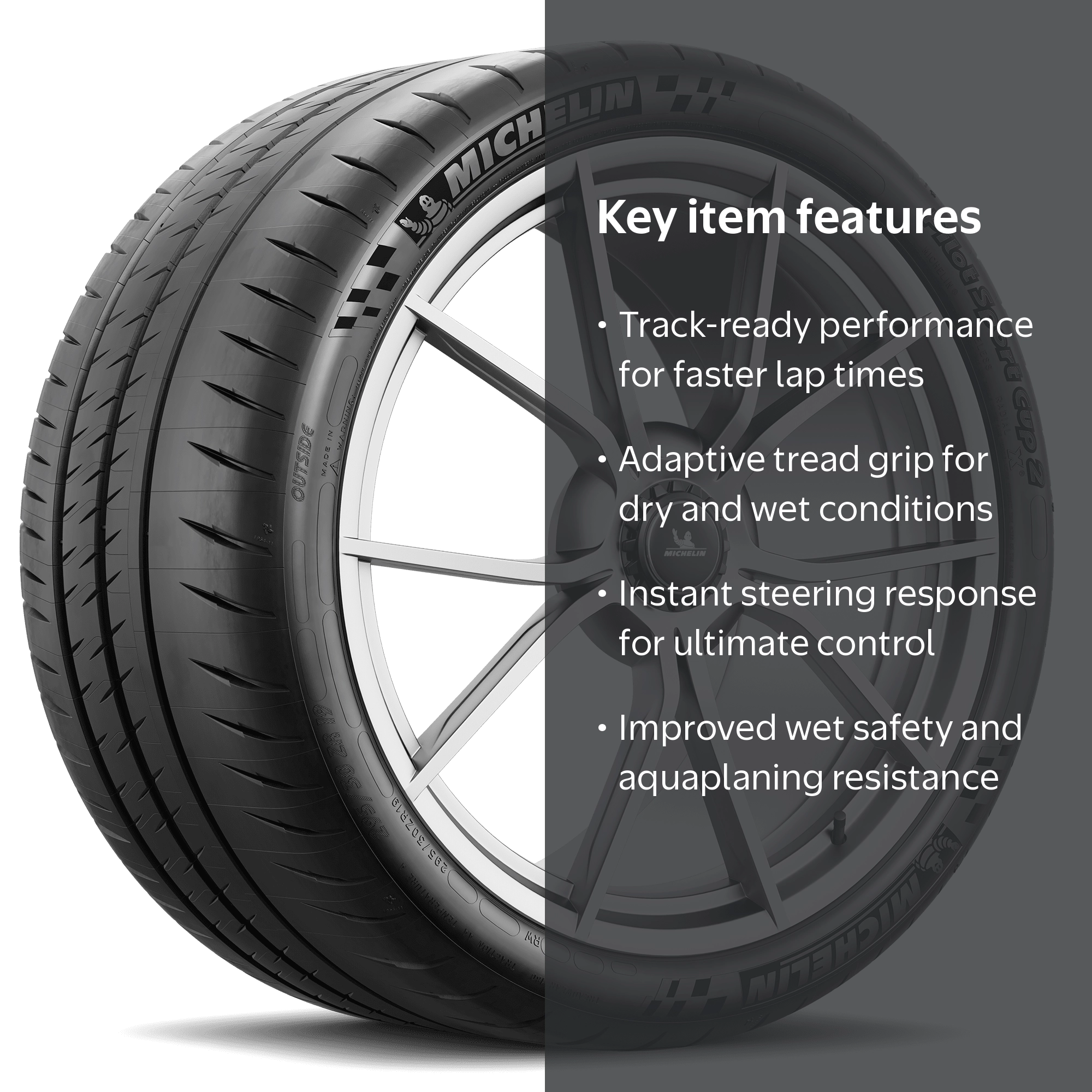 Michelin Pilot Sport Cup 2 255/35ZR19 96Y XL Tire - Walmart.com