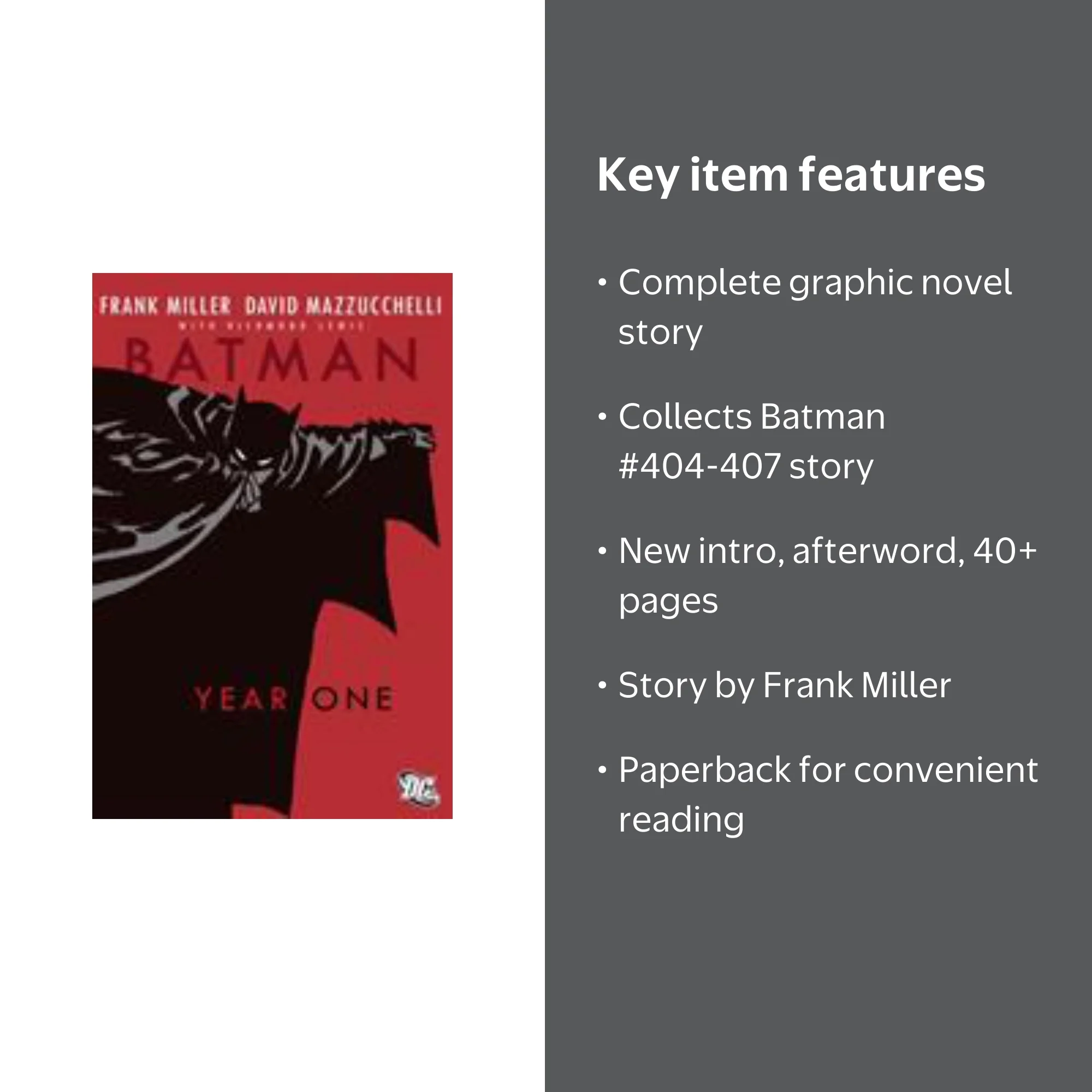 Batman: Year One (Revised edition) (Paperback) - Walmart.com
