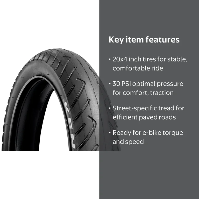 Tire 20x4 Fat Tire Kenda Street Tire for 20in Fat Tire Electric